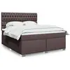 vidaXL Sommier à lattes de lit avec matelas Marron foncé 180x200 cm