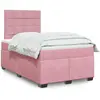 Vidaxl sommier à lattes de lit avec matelas rose 120x190 cm velours