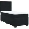 vidaXL Sommier à lattes de lit avec matelas Noir 100x200 cm Velours