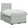 vidaXL Sommier à lattes de lit et matelas Gris clair 120x200cm Velours