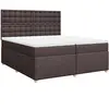 vidaXL Sommier à lattes de lit avec matelas Marron foncé 200x200 cm