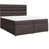 vidaXL Sommier à lattes de lit avec matelas Marron foncé 200x200 cm
