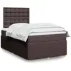 vidaXL Sommier à lattes de lit avec matelas Marron foncé 120x200 cm