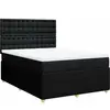 vidaXL Sommier à lattes de lit avec matelas Noir 140x200 cm Tissu