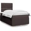 vidaXL Sommier à lattes de lit avec matelas Marron foncé 120x200 cm