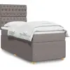 vidaXL Vidaxl Sommier À Lattes De Lit Avec Matelas Taupe 100x200 Cm Tissu