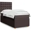 vidaXL Vidaxl Sommier À Lattes De Lit Avec Matelas Marron Foncé 90x200 Cm