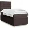 vidaXL Vidaxl Sommier À Lattes De Lit Avec Matelas Marron Foncé 90x200 Cm