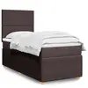 vidaXL Vidaxl Sommier À Lattes De Lit Avec Matelas Marron Foncé 90x200 Cm