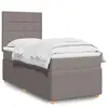 vidaXL Vidaxl Sommier À Lattes De Lit Avec Matelas Taupe 100x200 Cm Tissu