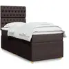 vidaXL Vidaxl Sommier À Lattes De Lit Avec Matelas Marron Foncé 90x190 Cm