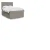 vidaXL Sommier à lattes de lit avec matelas Taupe 140x190 cm Tissu