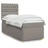 VIDAXL Sommier à lattes de lit avec matelas Taupe 80x200 cm Tissu, lit, lit à plate-forme, lit à panneaux, meuble de chambre à coucher, canapé-lit