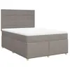vidaXL Sommier à lattes de lit avec matelas Taupe 140x190 cm Tissu