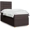 vidaXL Sommier à lattes de lit avec matelas Marron foncé 90x190 cm
