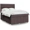 vidaXL Sommier à lattes de lit avec matelas Marron foncé 160x200 cm