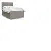 vidaXL Sommier à lattes de lit avec matelas Taupe 140x190 cm Tissu
