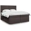 vidaXL Sommier à lattes de lit avec matelas Marron foncé 200x200 cm