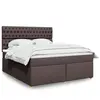 vidaXL Sommier à lattes de lit avec matelas Marron foncé 180x200 cm
