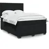 vidaXL Sommier à lattes de lit avec matelas Noir 140x190 cm Velours