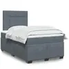 vidaXL Sommier à lattes de lit et matelas Gris foncé 120x200cm Velours