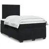 vidaXL Sommier à lattes de lit avec matelas Noir 120x200 cm Velours