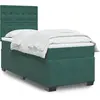 vidaXL Sommier à lattes de lit avec matelas Vert foncé 100x200 cm