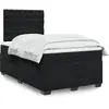 vidaXL Sommier à lattes de lit avec matelas Noir 120x200 cm Velours