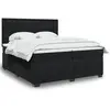 vidaXL Sommier à lattes de lit et matelas Noir 200x200 cm Velours