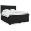 vidaXL Sommier à lattes de lit et matelas Noir 200x200 cm Velours