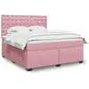 vidaXL Sommier à lattes de lit avec matelas Rose 180x200 cm Velours