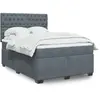 vidaXL Sommier à lattes de lit et matelas Gris foncé 140x200cm Velours