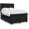 vidaXL Sommier à lattes de lit avec matelas Noir 140x200 cm Velours