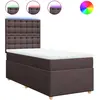 vidaXL Sommier à lattes de lit avec matelas Marron foncé 100x200 cm