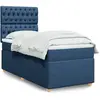 vidaXL Sommier à lattes de lit avec matelas Bleu 100x200 cm Tissu