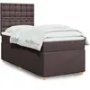 vidaXL Sommier à lattes de lit avec matelas Marron foncé 90x200 cm