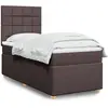 vidaXL Sommier à lattes de lit avec matelas Marron foncé 90x200 cm