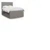 Vidaxl sommier à lattes de lit avec matelas taupe 140x190 cm tissu