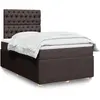 vidaXL Sommier à lattes de lit avec matelas Marron foncé 120x200 cm