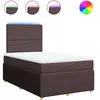 vidaXL Sommier à lattes de lit avec matelas Marron foncé 120x200 cm
