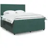 vidaXL Sommier à lattes de lit et matelas Vert foncé 180x200cm Velours