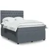 vidaXL Sommier à lattes de lit et matelas Gris foncé 140x200cm Velours