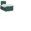Vidaxl sommier à lattes de lit et matelas vert foncé 120x200cm velours