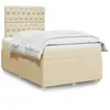 VidaXL Sommier à lattes de lit avec matelas crème 120x190 cm tissu 3294307