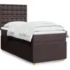 Vidaxl sommier à lattes de lit avec matelas marron foncé 100x200 cm