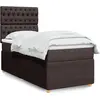 vidaXL Vidaxl Sommier À Lattes De Lit Avec Matelas Marron Foncé 90x200 Cm