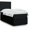 vidaXL Sommier à lattes de lit avec matelas Noir 100x200 cm Tissu