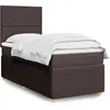 vidaXL Vidaxl Sommier À Lattes De Lit Avec Matelas Marron Foncé 90x200 Cm