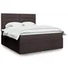 vidaXL Sommier à lattes de lit avec matelas Marron foncé 180x200 cm