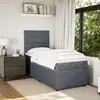vidaXL Sommier à lattes de lit et matelas Gris foncé 80x200 cm Velours